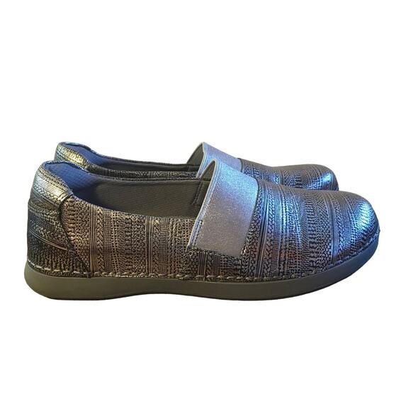 Alegria Shoes - Alegria Glee Loafer Shoe Chain Mail Silver Metallic Women 37 6.5-7 Corpcore Grey